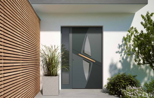 3d rendering of a modern entrance door