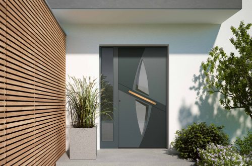 3d rendering of a modern entrance door